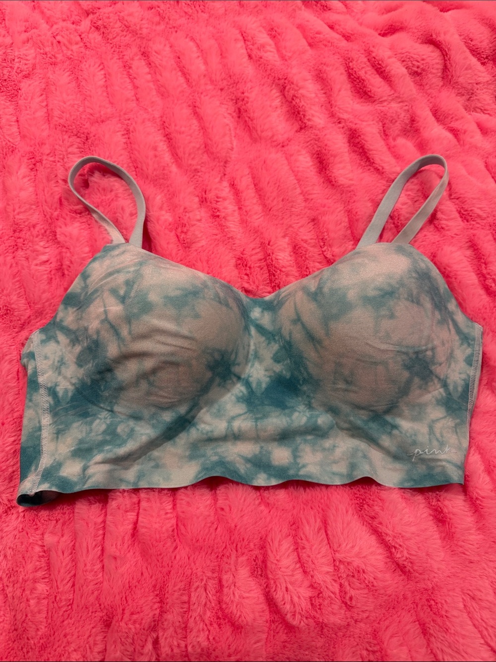 PINK Victoria's Secret Teal Tie-Dye Bralette